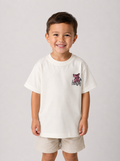 Boys short sleeves t.shirt with White color with back pink panther print