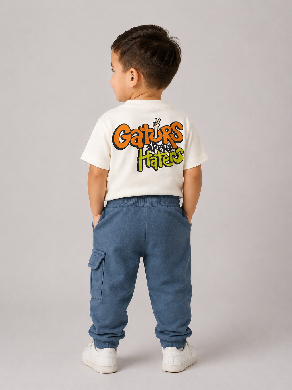 Boys set printed tshirt short sleeves with cargo cotton Pant