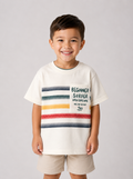 Boys stripes tshirt with pocket, Short sleeves
