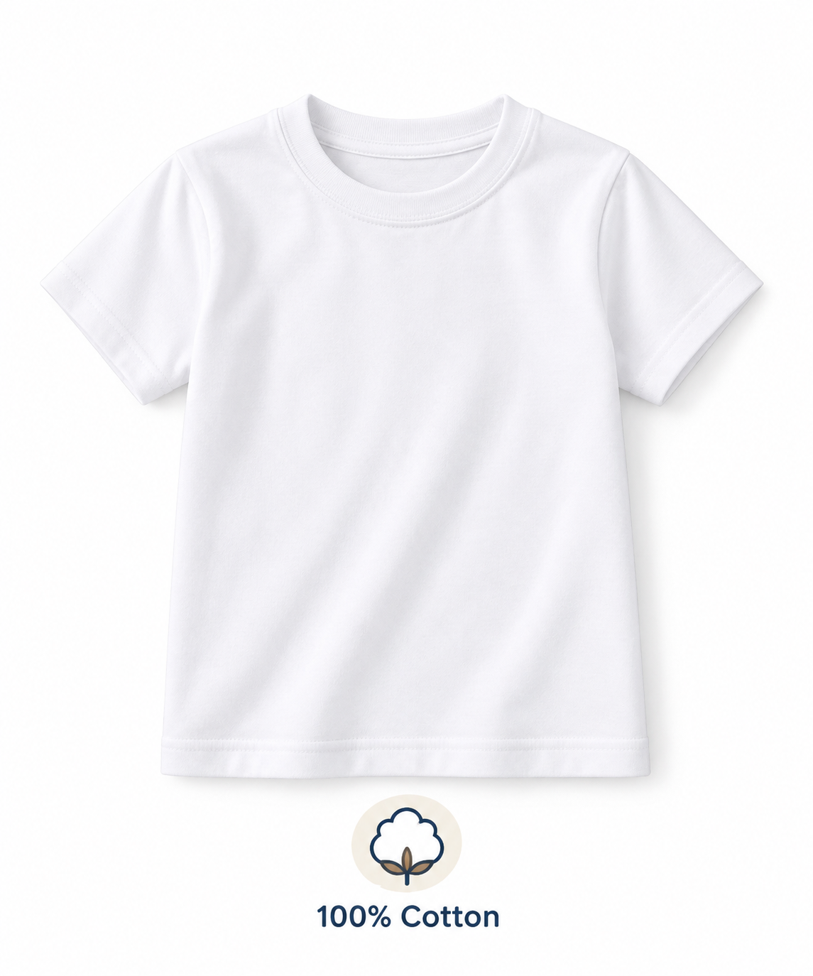 Basic Undershirt short sleeves T-shirt 100% Cotton for boys and girls