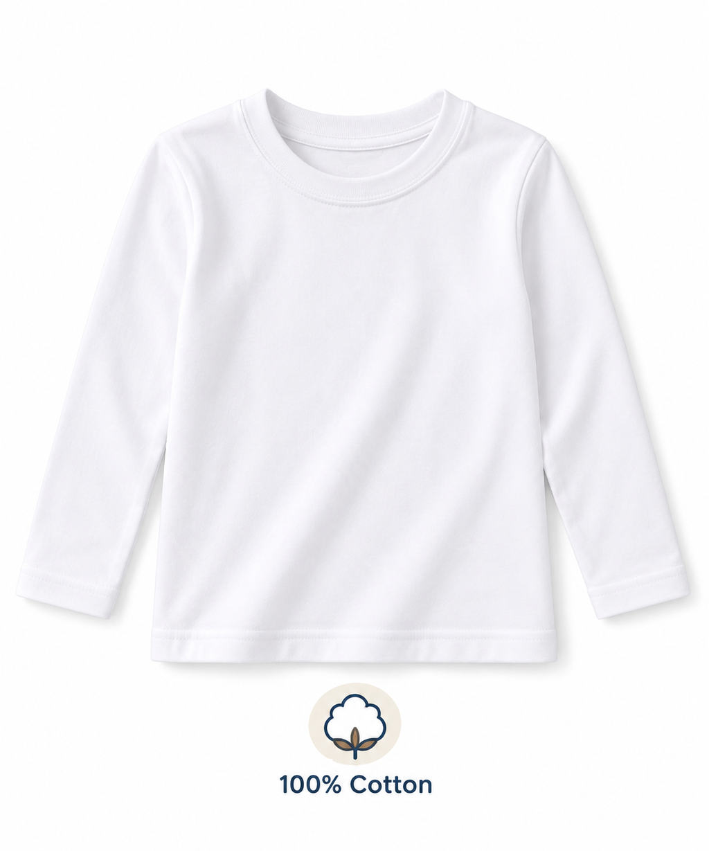Basic Undershirt long sleeves 100% Cotton for boys and girls