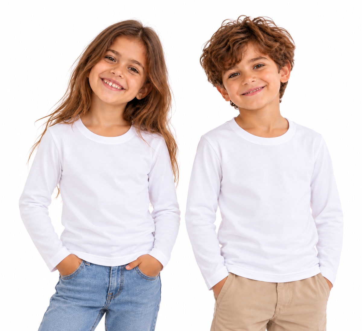 Basic Undershirt long sleeves 100% Cotton for boys and girls