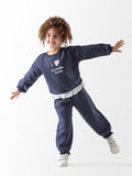 Girls set, Sweatshirt with white layer and comfy sweatpants
