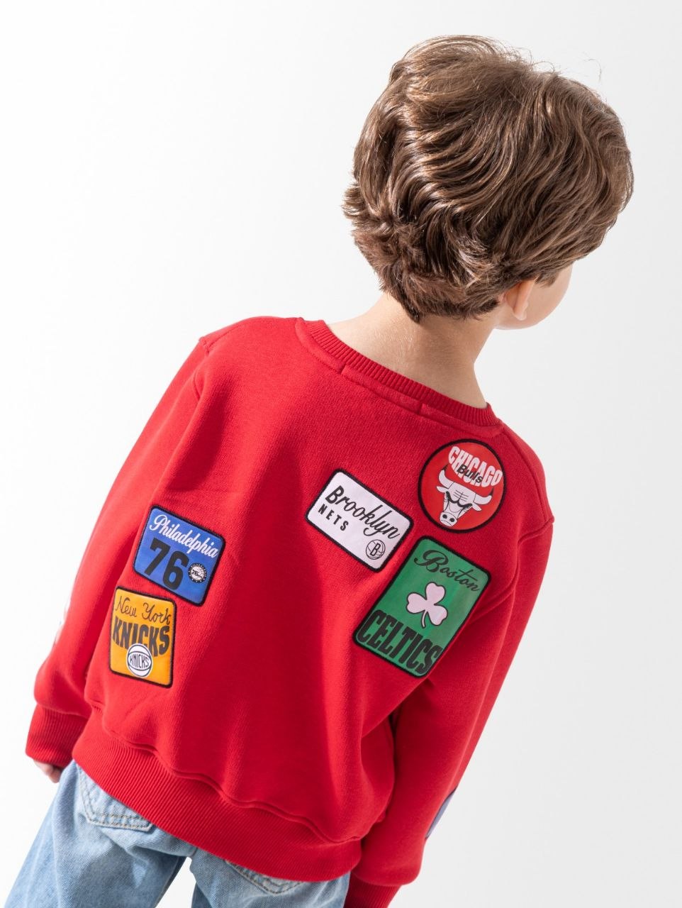 Boys Melton NBA Graphic Sweatshirt – Team Patches
