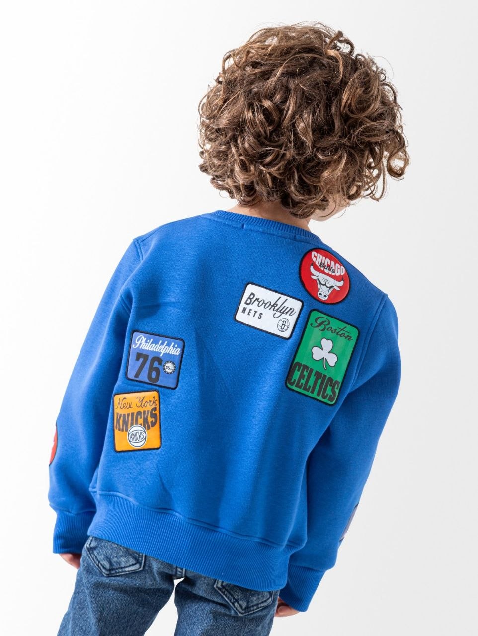 Boys Melton NBA Graphic Sweatshirt – Team Patches