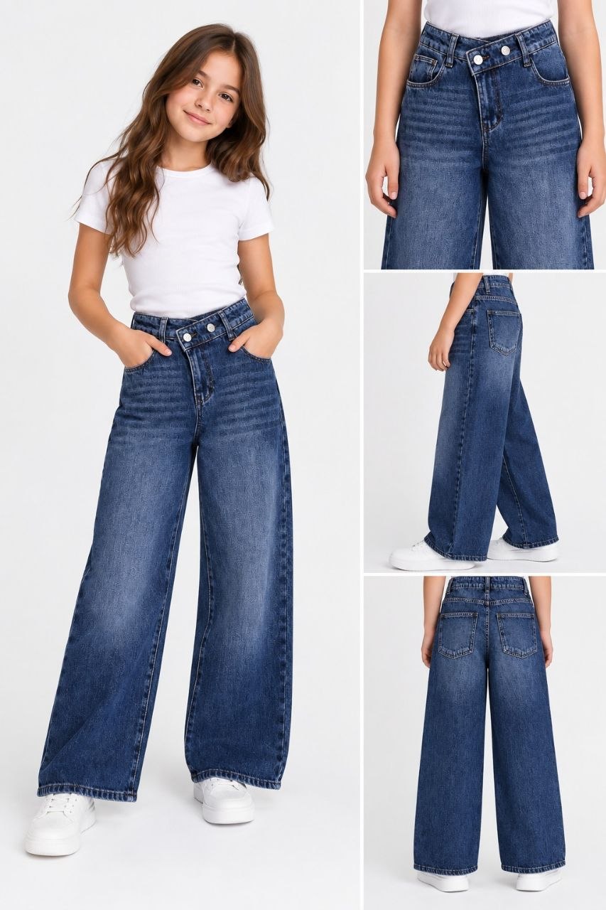 Girls’ Wide-Leg Jeans