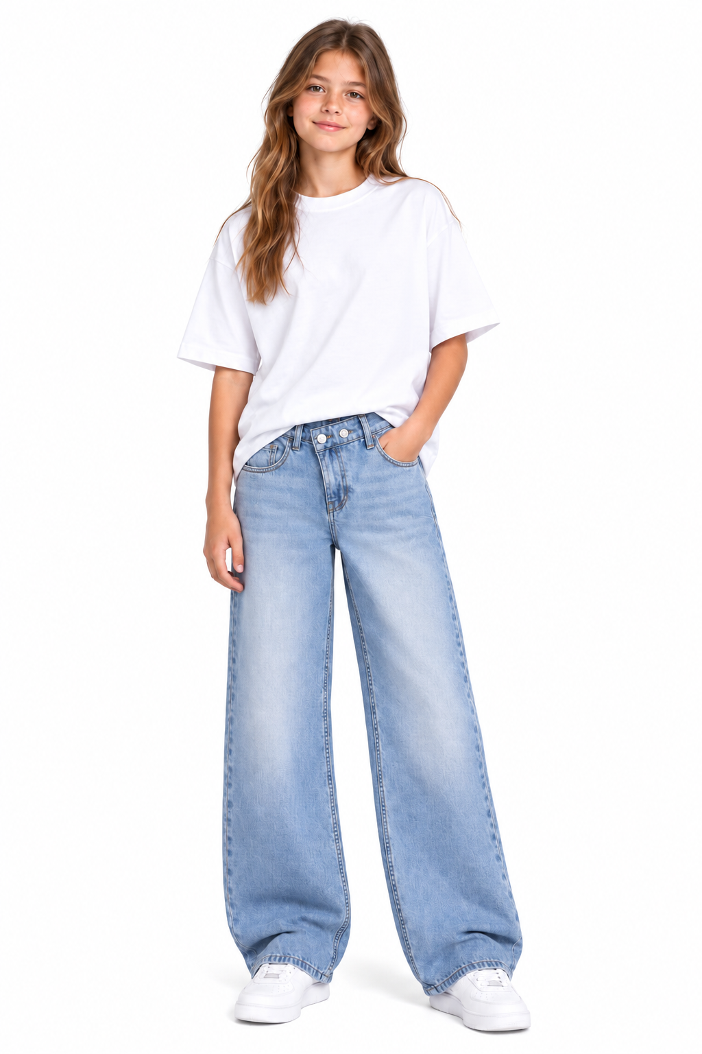 Girls’ Wide-Leg Jeans