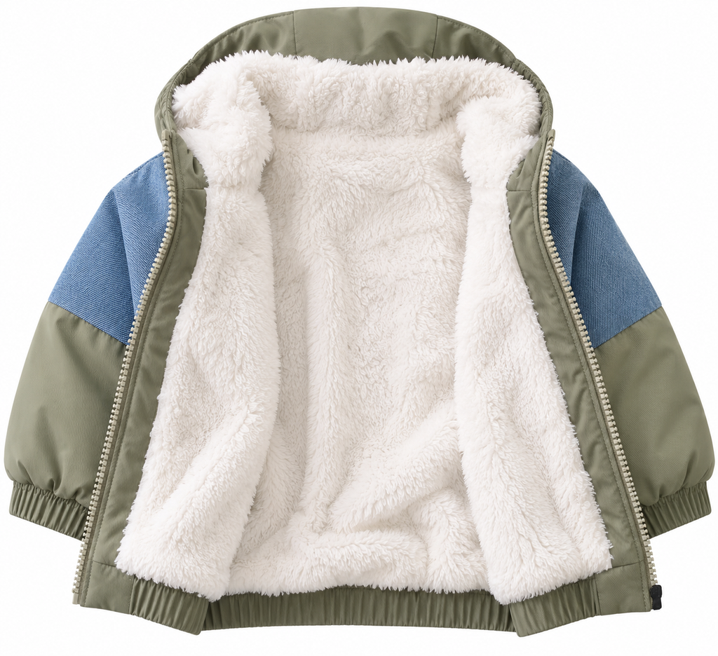 Boys’ Marvel Waterproof Denim Jacket – Zipper Closure