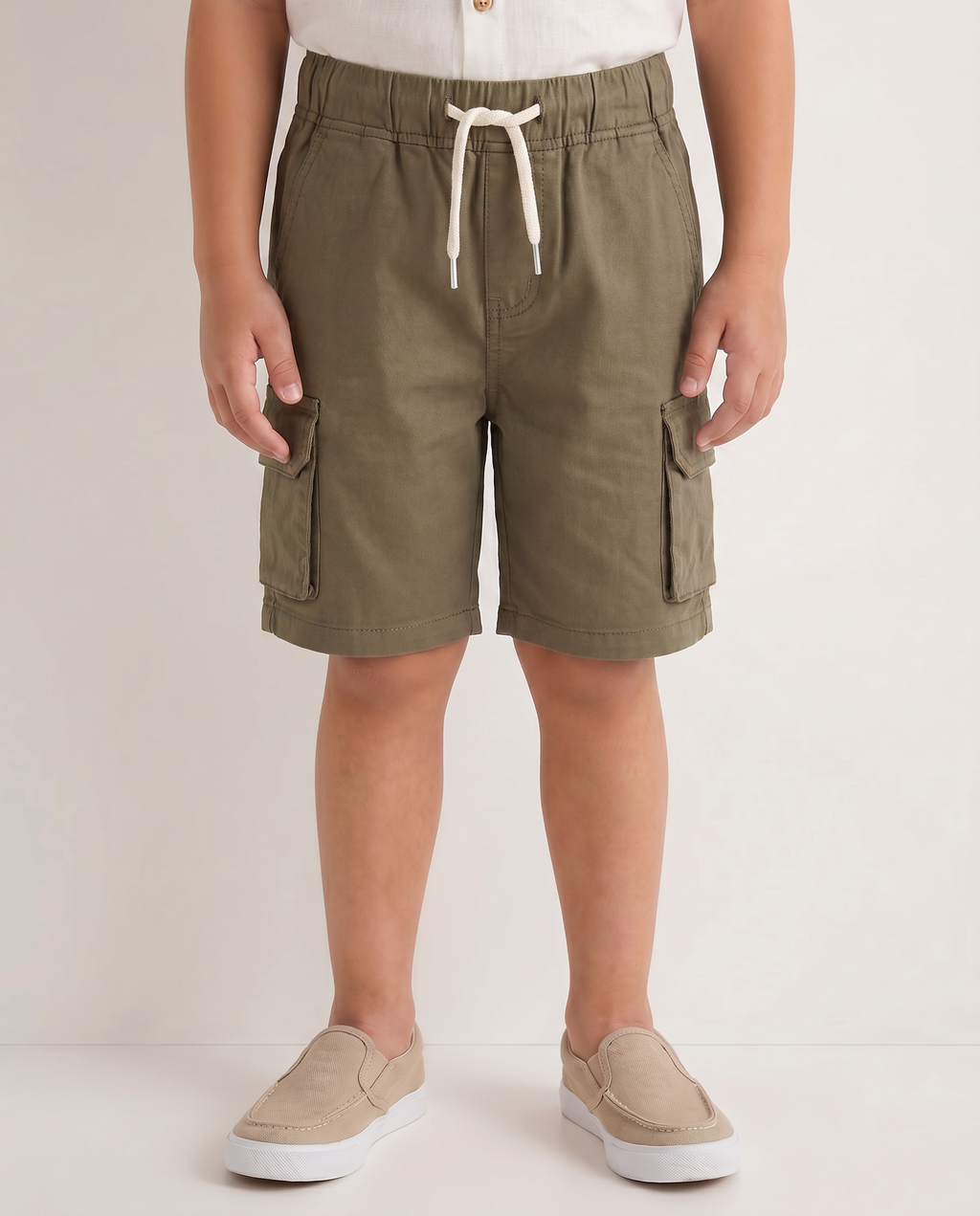 Boys Cargo gabardine short with pockets