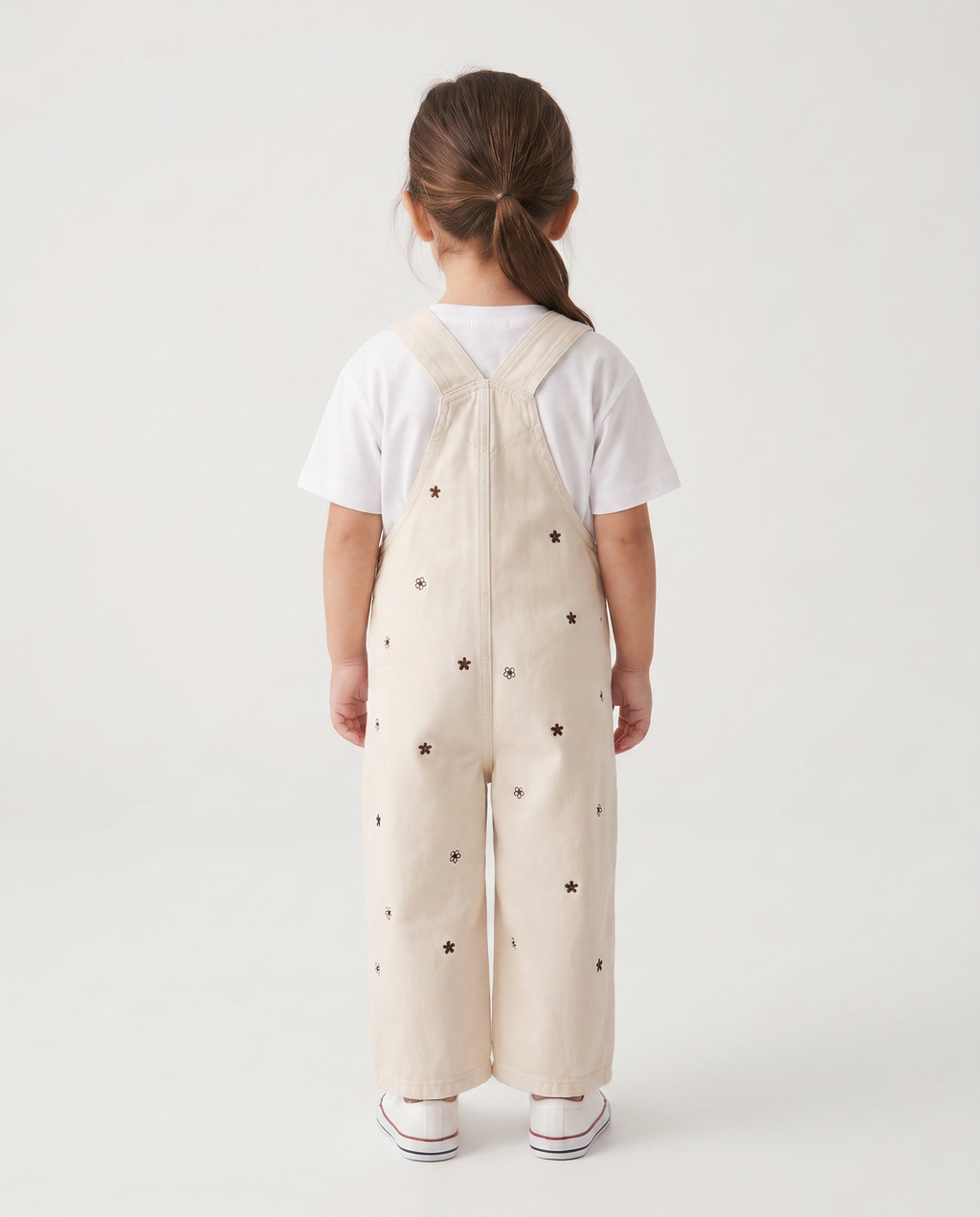 Girls embroidered jumpsuits regular fit with adjustable strap