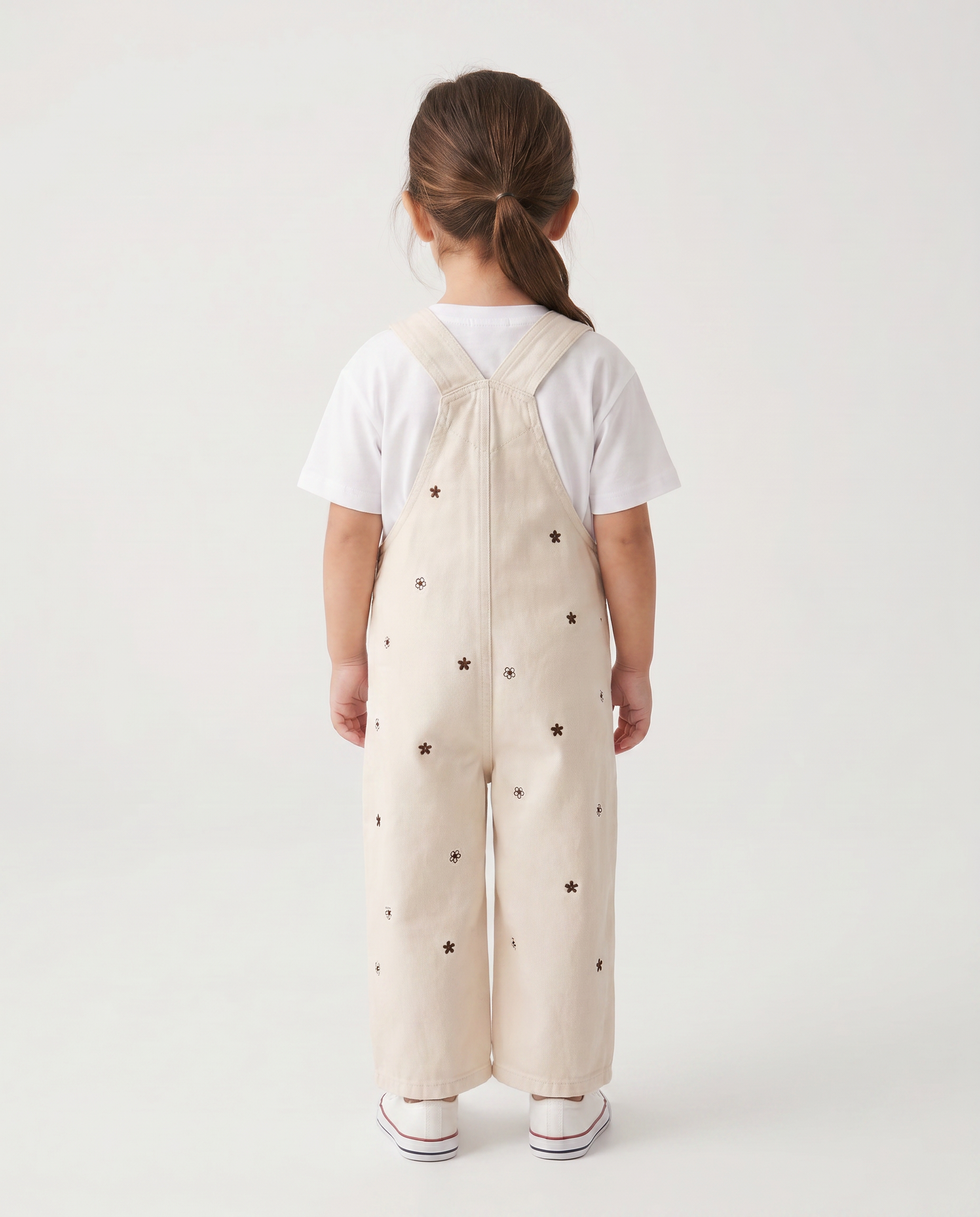 Girls embroidered jumpsuits regular fit with adjustable strap