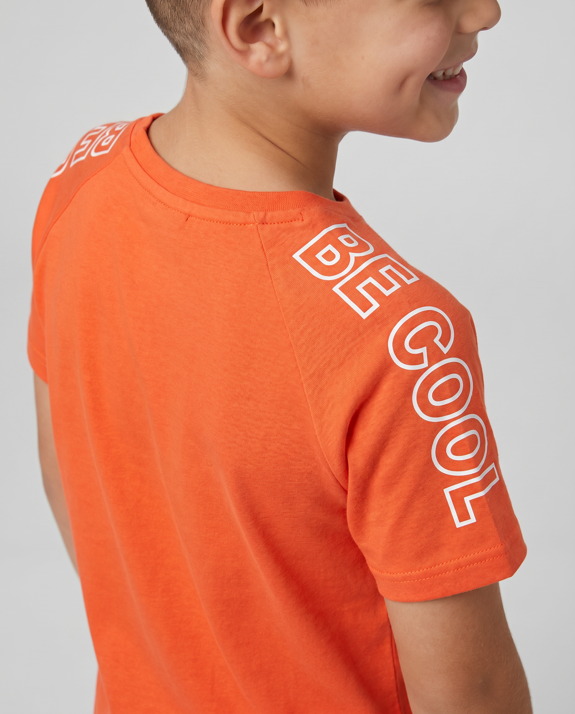 Boys tshirt with print on sleeves Be cool
