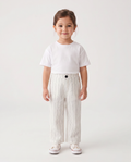 Girls linen stripes wide leg pant