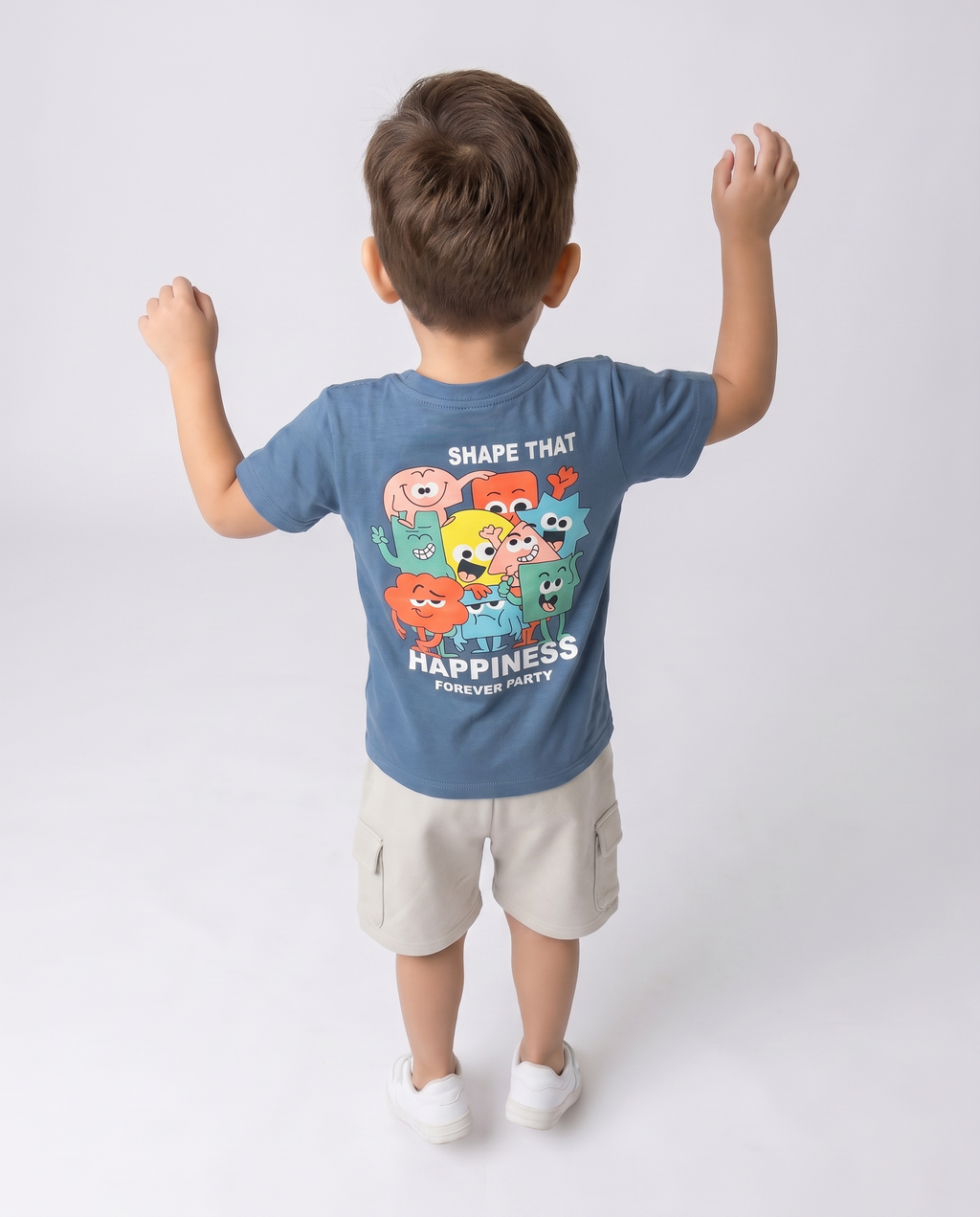 Boys set printed tshirt short sleeves with cargo cotton short